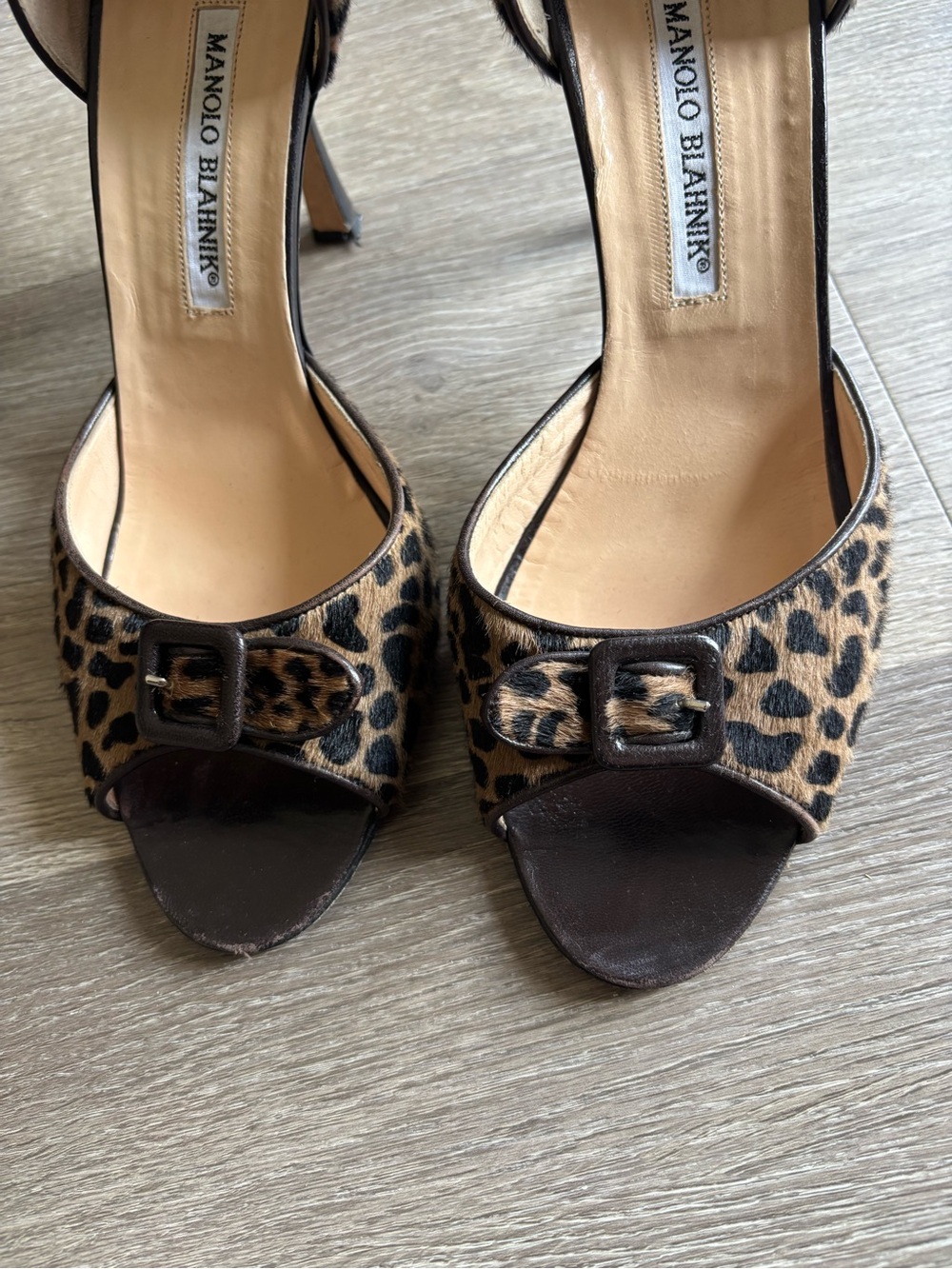 MANOLO BLAHNIK Animal Print D'Orsay Pump Size 39.5/9.5 - Picture 5 of 7